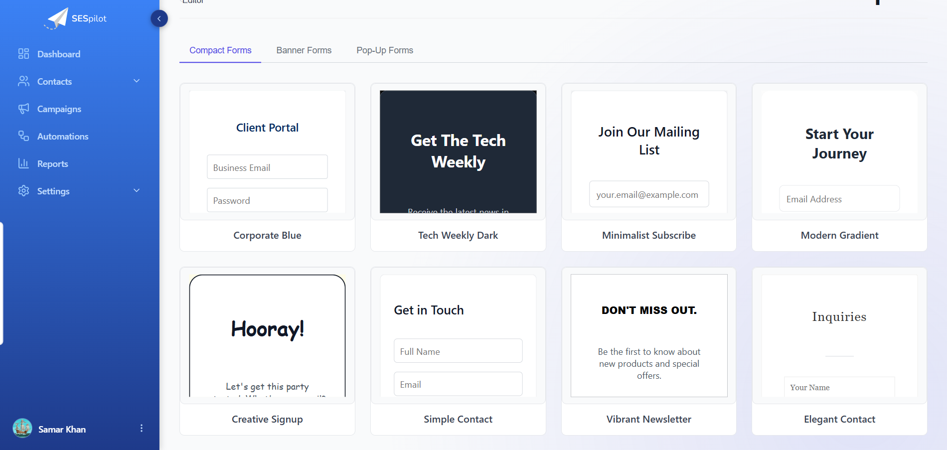 Form Template Library